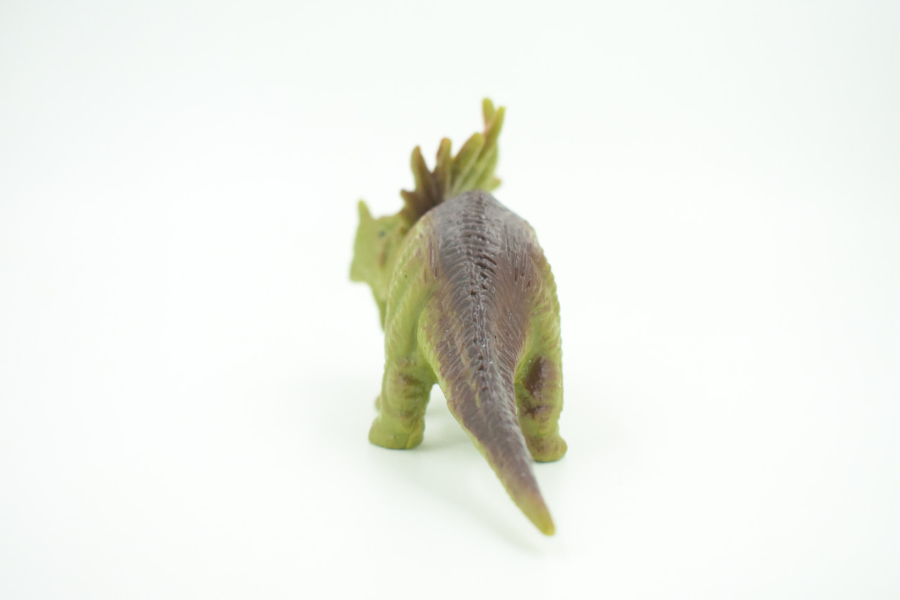 Dinosaur, Triceratops, Stretchable, Squishy, Squeezable, Very nice Soft Rubber Reptile, Educational, Realistic, Hand Painted, Figure,  Gift,    6"     US11 B59