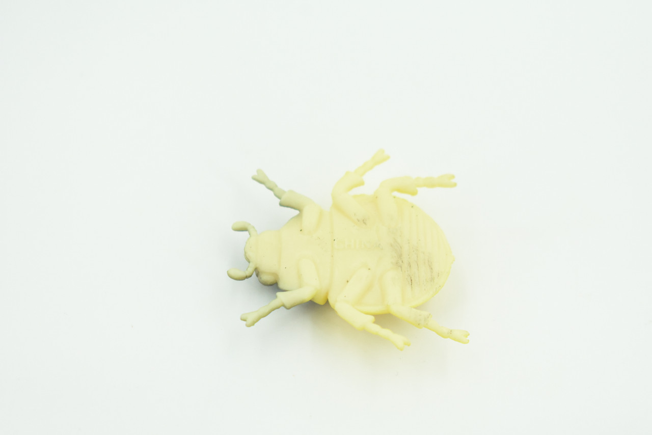 Ladybug, Beetle, Yellow, Very Nice Rubber Insect, Educational, Realistic Hand Painted, Figure, Lifelike Model, Figurine, Replica, Gift,    1 1/2"   US20 B44
