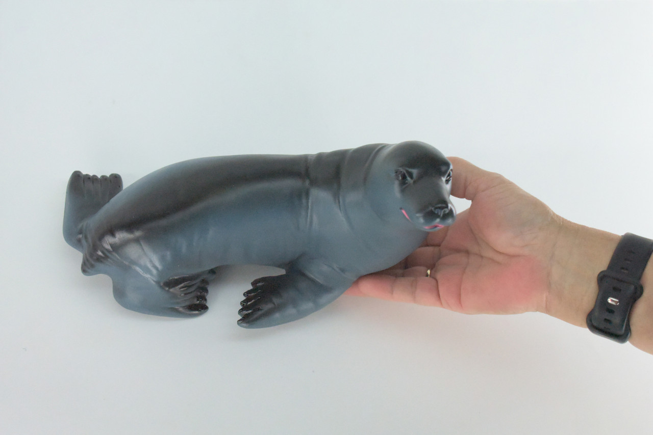 Seal, High Quality, Soft Rubber Pinniped, Hand Painted, Realistic, Toy Figure, Model, Replica, Kids, Educational, Gift,     10"   IM08 B655