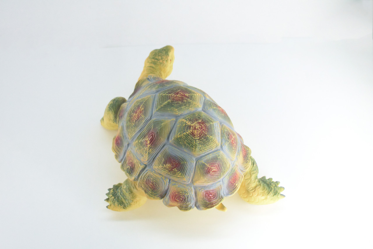 Tortoise, High Quality, Soft Rubber Turtle, Hand Painted, Realistic Reptile, Toy Figure, Model, Replica, Kids, Educational, Gift,     12"   IM09 B655