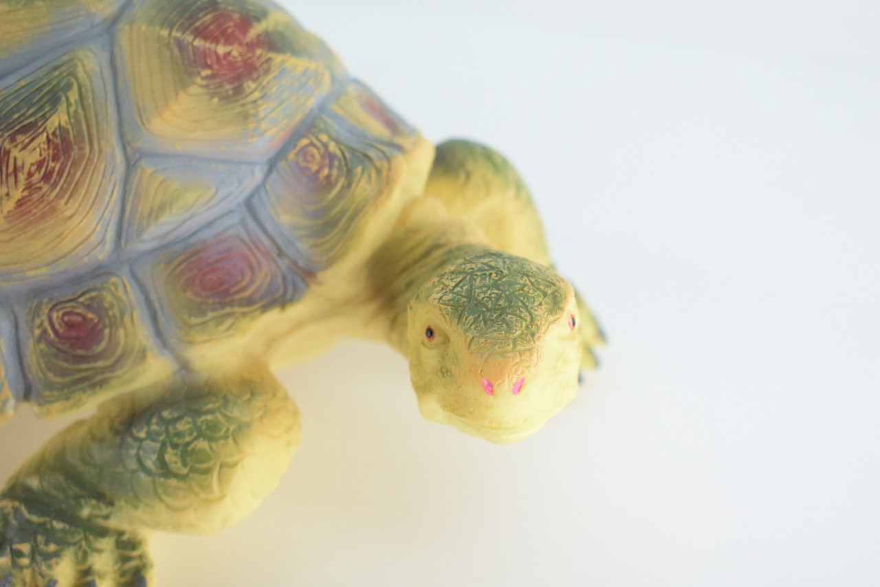 Tortoise, High Quality, Soft Rubber Turtle, Hand Painted, Realistic Reptile, Toy Figure, Model, Replica, Kids, Educational, Gift,     12"   IM09 B655