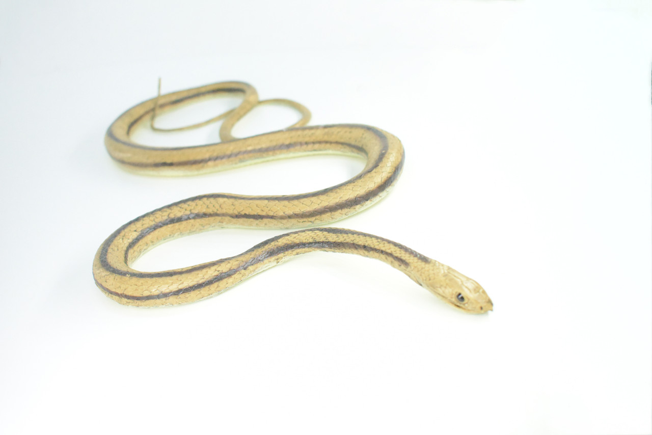 Rat Snake, Brown, Hand Painted, High Quality, Hard Rubber Snake, Realistic Reptile, Toy Figure, Model, Replica, Kids, Educational, Gift,      17"   IM13 B657