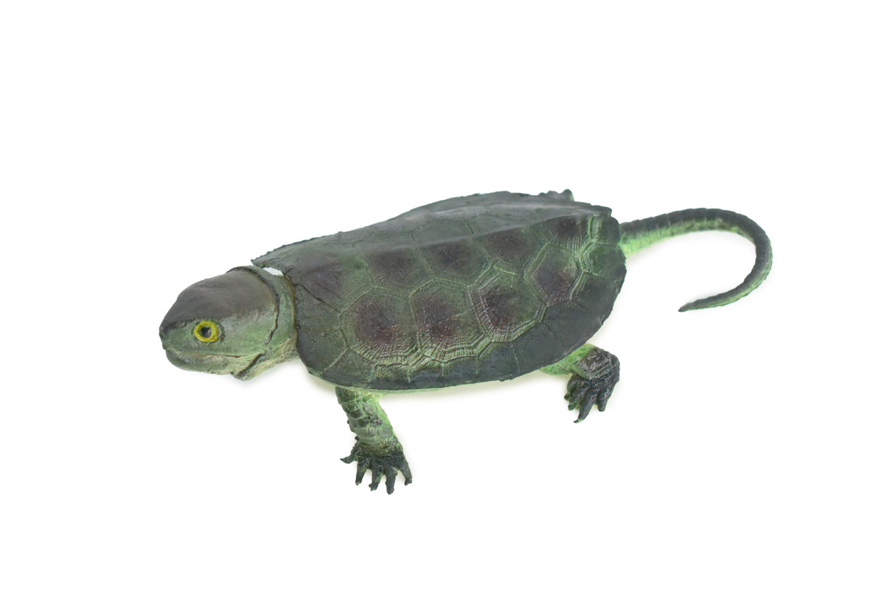 Snapping Turtle, Hand Painted, High Quality, Hard Rubber Turtle, Realistic Reptile, Toy Figure, Model, Replica, Kids, Educational, Gift, 6" IM15 B657