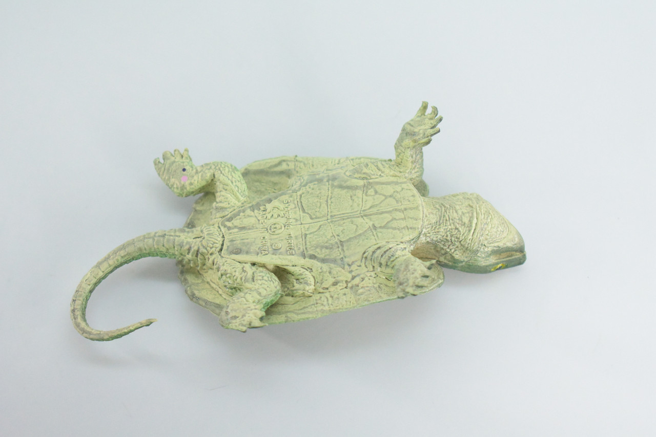 Snapping Turtle, Hand Painted, High Quality, Hard Rubber Turtle,  Realistic Reptile, Toy Figure, Model, Replica, Kids, Educational, Gift,    6"   IM15 B657