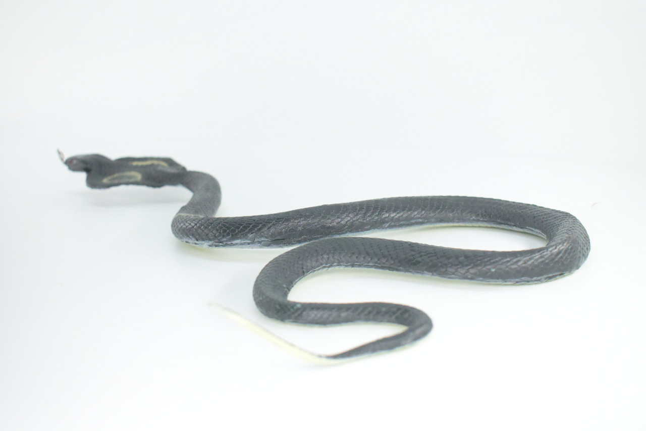 King Cobra, High Quality, Hand Painted, Hard Rubber Snake, Realistic Reptile, Toy Figure, Model, Replica, Kids, Educational, Gift,    16"    IM18 B656