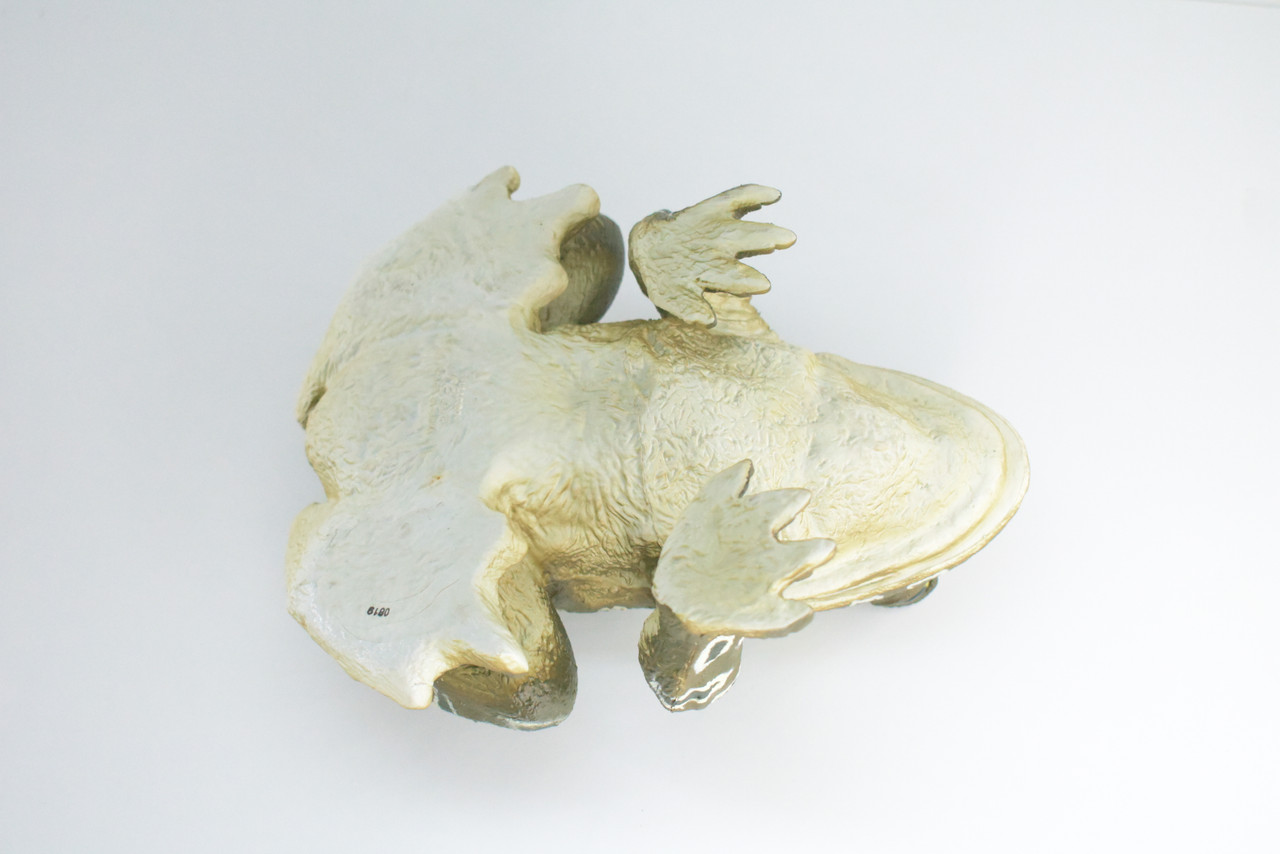 Bull Frog, High Quality, Hand Painted, Hard Rubber Frog, Realistic Amphibian, Toy Figure, Model, Replica, Kids, Educational, Gift,    9"    IM19 B655