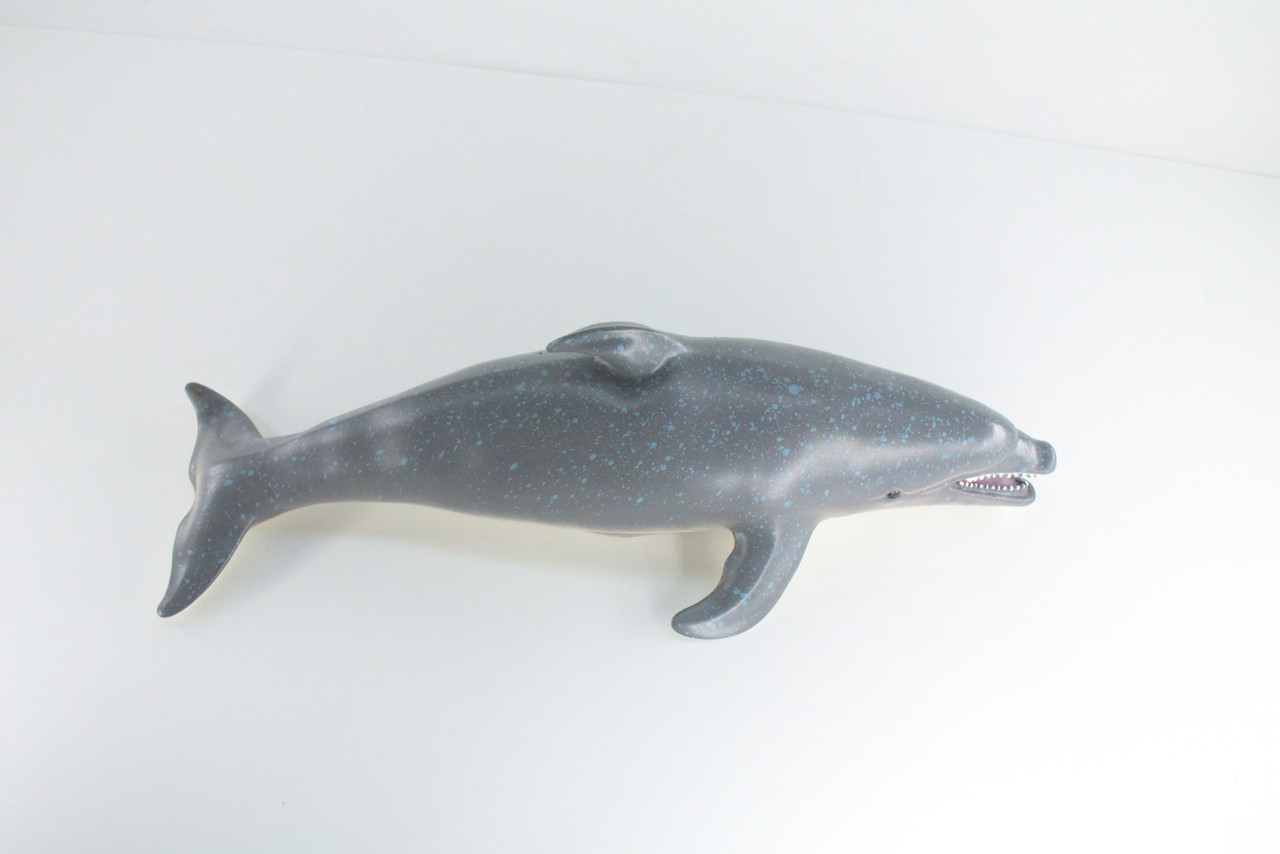 Dolphin, Jumbo, Hand Painted, High Quality, Soft Rubber Porpoise, Realistic, Toy Figure, Model, Replica, Kids, Educational, Gift,    15"   IM23 B656