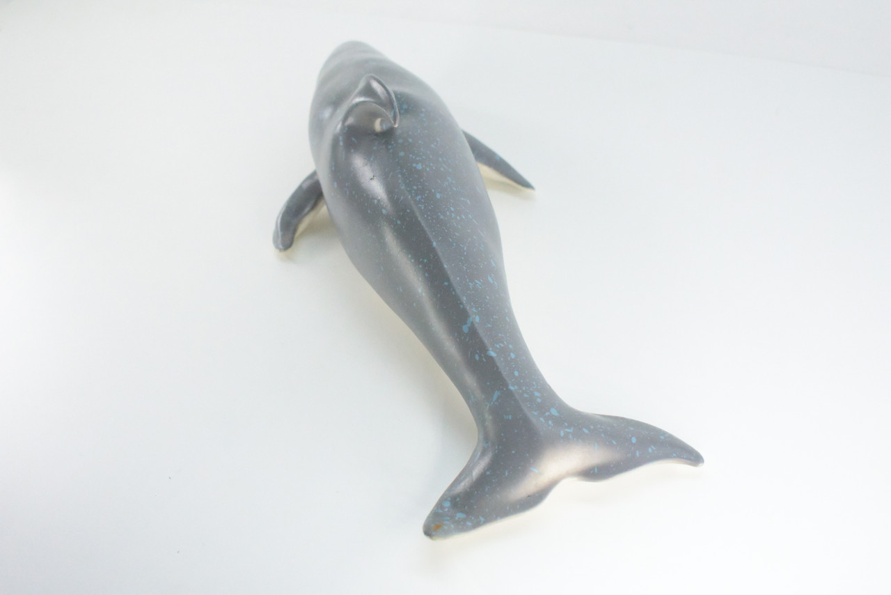 Dolphin, Jumbo, Hand Painted, High Quality, Soft Rubber Porpoise, Realistic, Toy Figure, Model, Replica, Kids, Educational, Gift,    15"   IM23 B656