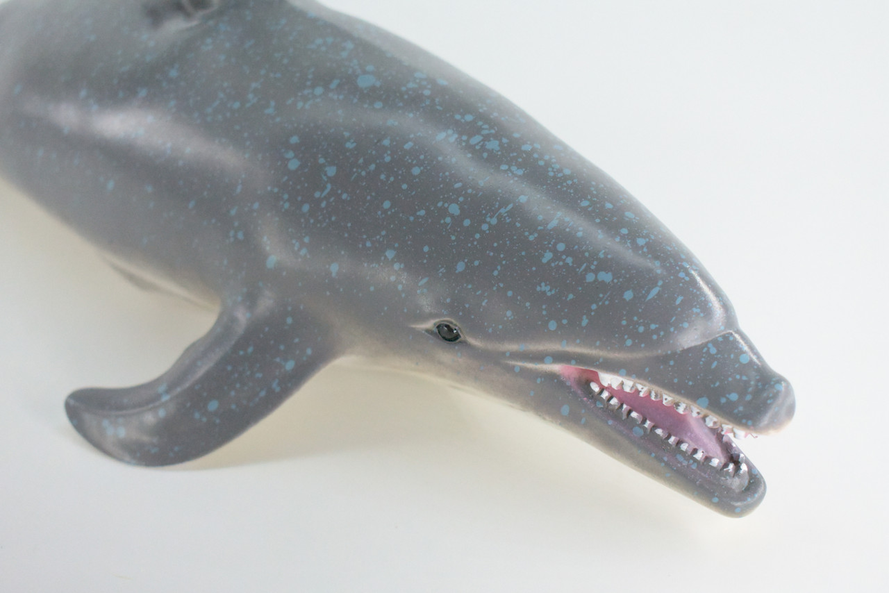 Dolphin, Jumbo, Hand Painted, High Quality, Soft Rubber Porpoise, Realistic, Toy Figure, Model, Replica, Kids, Educational, Gift,    15"   IM23 B656