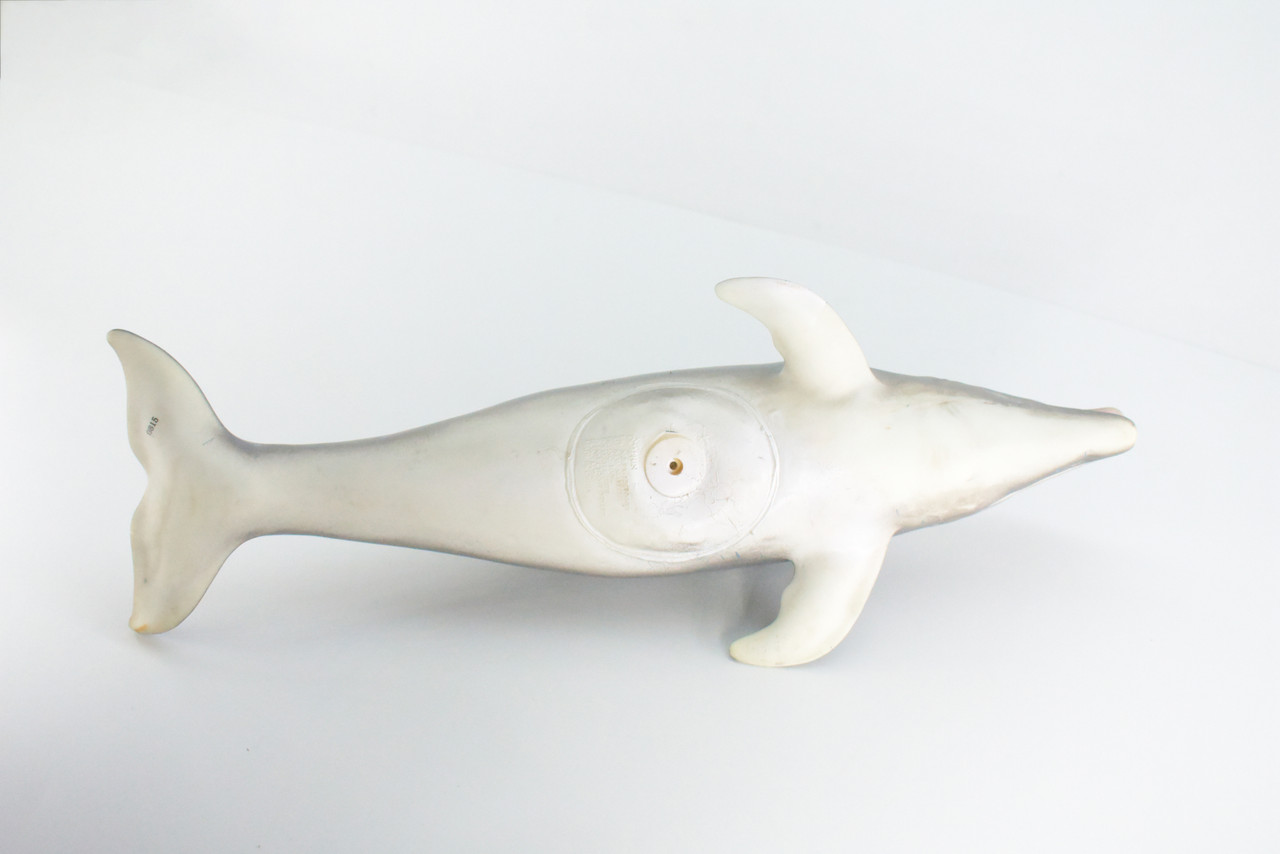 Dolphin, Jumbo, Hand Painted, High Quality, Soft Rubber Porpoise, Realistic, Toy Figure, Model, Replica, Kids, Educational, Gift,    15"   IM23 B656