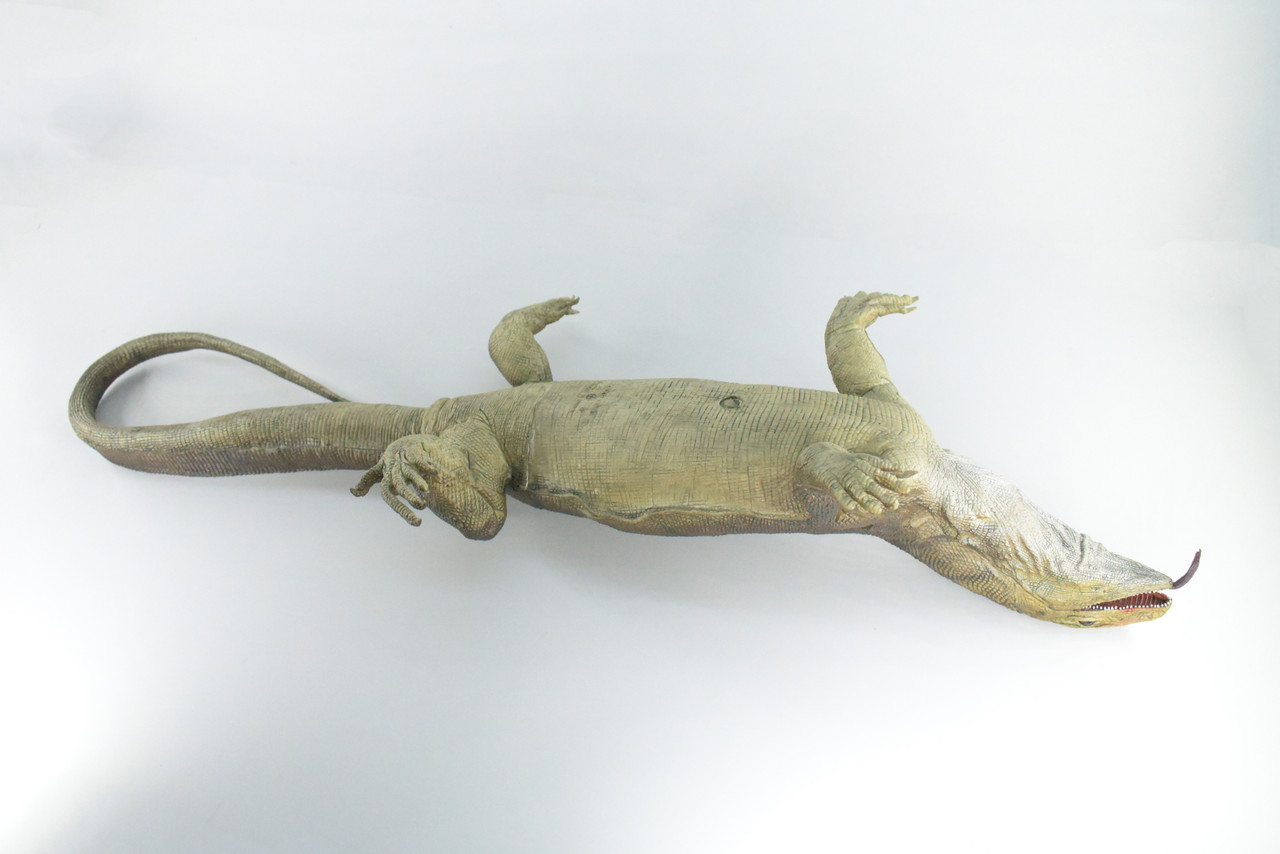 Monitor Lizard, Life Size, Hand Painted, Museum Quality, Hard Rubber Lizard, Realistic Reptile, Model, Replica, Educational, Gift,    40"   IM25 B658