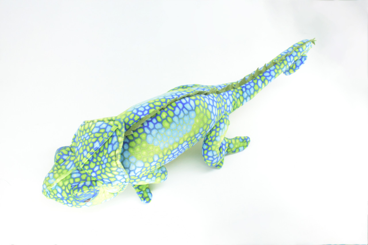 Chameleon, Plush Animal, Soft, Stuffed Toy, Educational, Realistic, Beautiful Lizard Design, Figure, Lifelike, Replica, Gift,      27"   RI51 B659