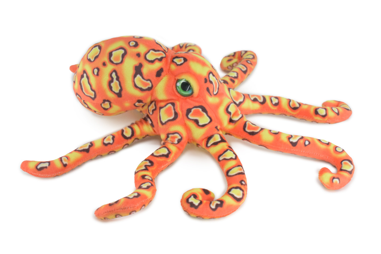 Orange Stuffed Octopus Toy