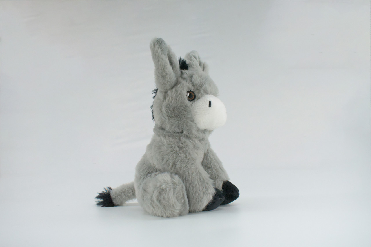 Donkey, Very Cute Plush Animal, Soft, Stuffed Toy, Educational, Realistic, Beautiful Burro Design, Figure, Lifelike, Replica, Gift,      6"   RI55 B661