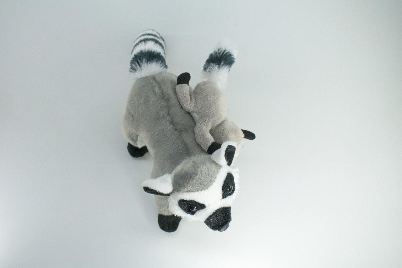 Lemur with Baby, Very Cute Plush Animal, Soft, Stuffed Toy, Educational, Realistic, Beautiful Design, Figure, Lifelike, Replica, Gift,     15"   RI61 B660