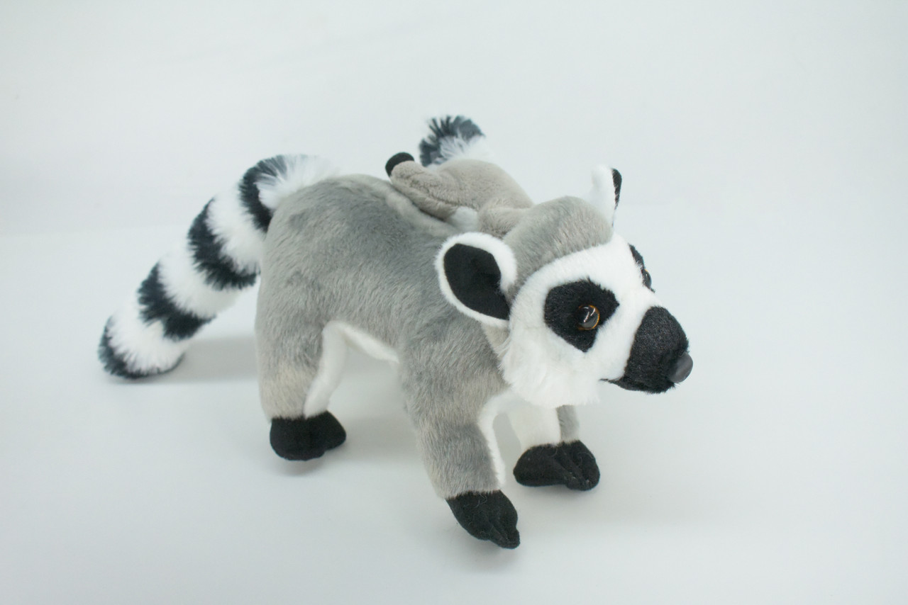 Lemur with Baby, Very Cute Plush Animal, Soft, Stuffed Toy, Educational, Realistic, Beautiful Design, Figure, Lifelike, Replica, Gift,     15"   RI61 B660