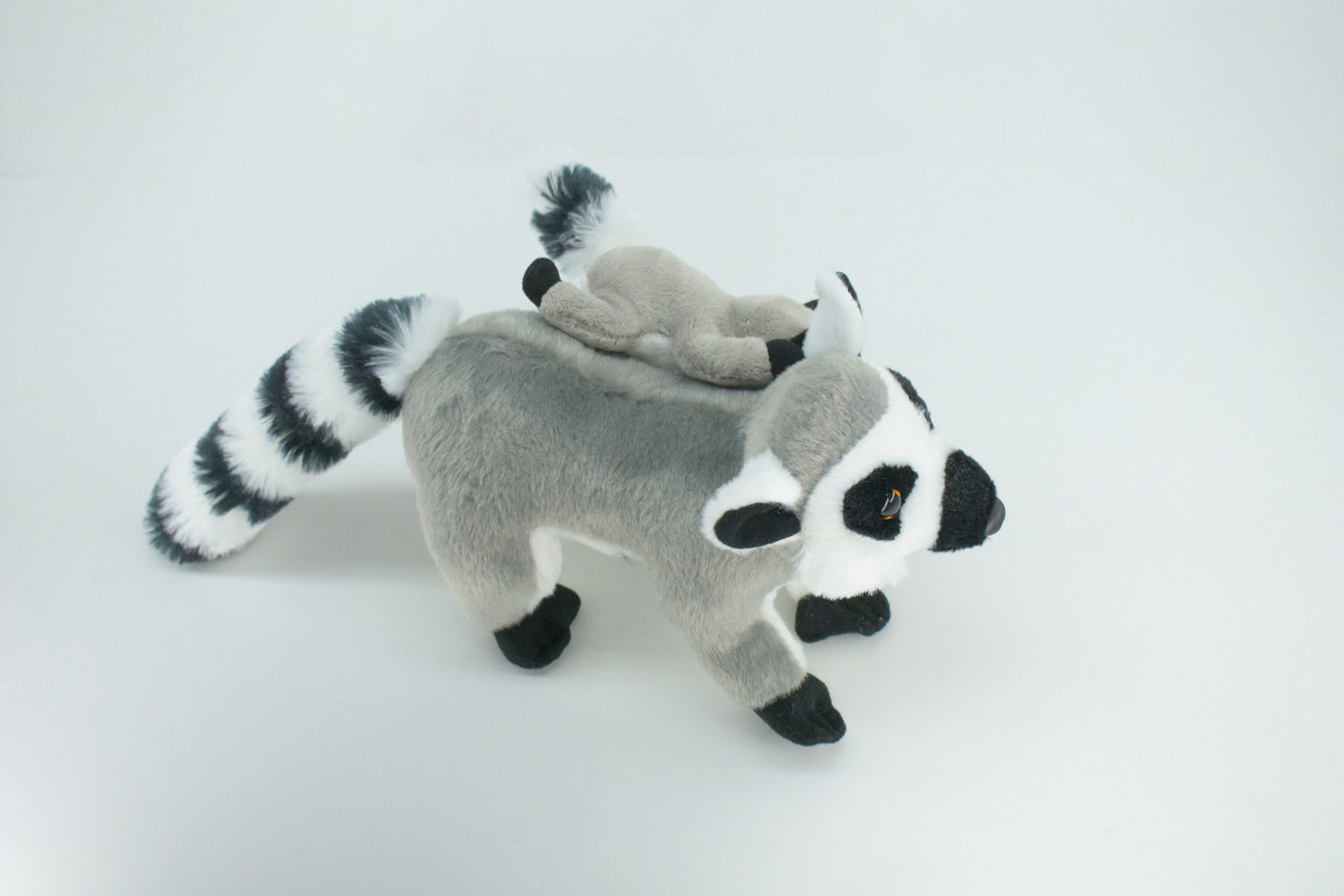 Lemur with Baby, Very Cute Plush Animal, Soft, Stuffed Toy, Educational, Realistic, Beautiful Design, Figure, Lifelike, Replica, Gift,     15"   RI61 B660