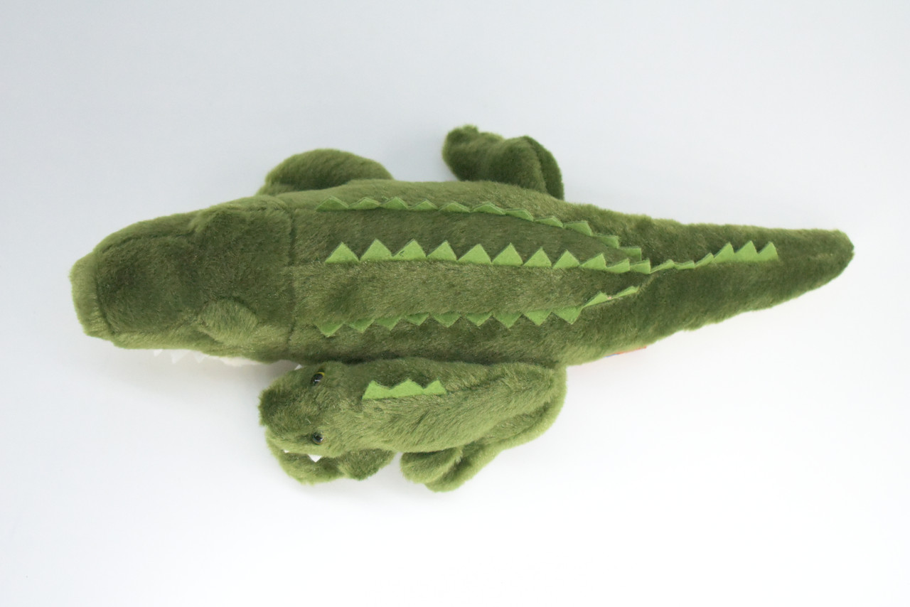 Alligator with Baby, Very Cute Plush Reptile, Soft, Stuffed Toy, Educational, Realistic, Beautiful Design, Figure, Lifelike, Replica, Gift,     12"   RI62 B660