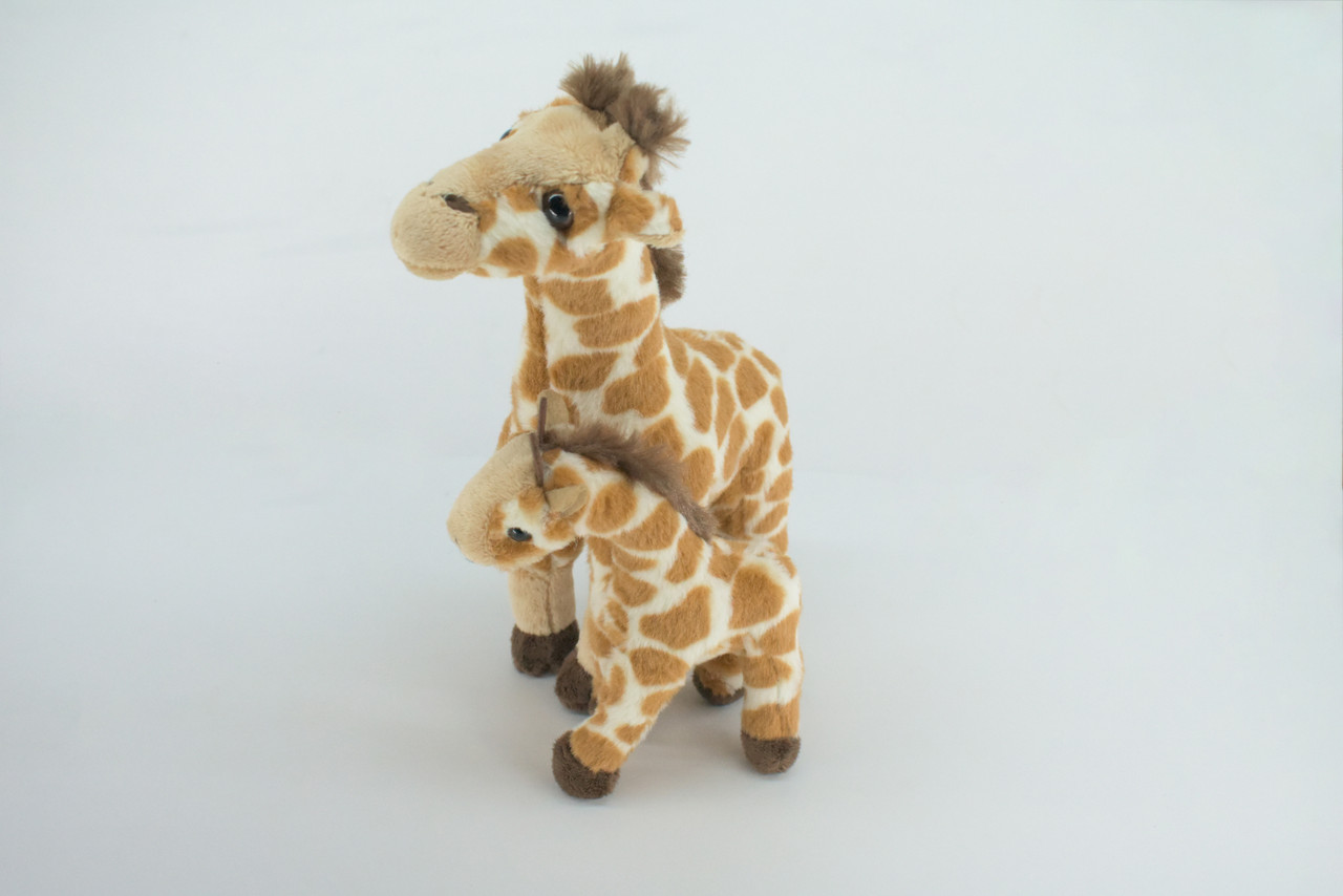 Giraffe with Baby, Very Cute Plush Animal, Soft, Stuffed Toy, Educational, Realistic, Beautiful Design, Figure, Lifelike, Replica, Gift,     10"   RI64 B660