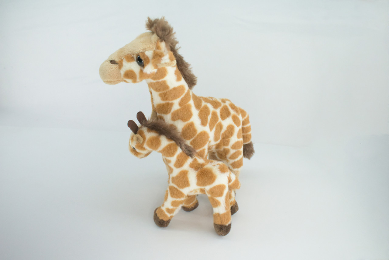 Giraffe with Baby, Very Cute Plush Animal, Soft, Stuffed Toy, Educational, Realistic, Beautiful Design, Figure, Lifelike, Replica, Gift,     10"   RI64 B660