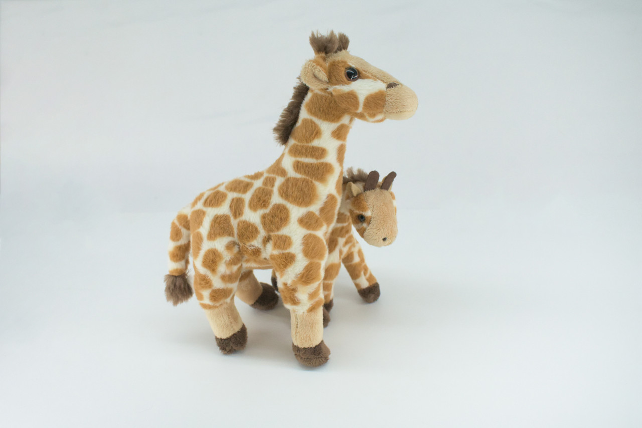 Giraffe with Baby, Very Cute Plush Animal, Soft, Stuffed Toy, Educational, Realistic, Beautiful Design, Figure, Lifelike, Replica, Gift,     10"   RI64 B660
