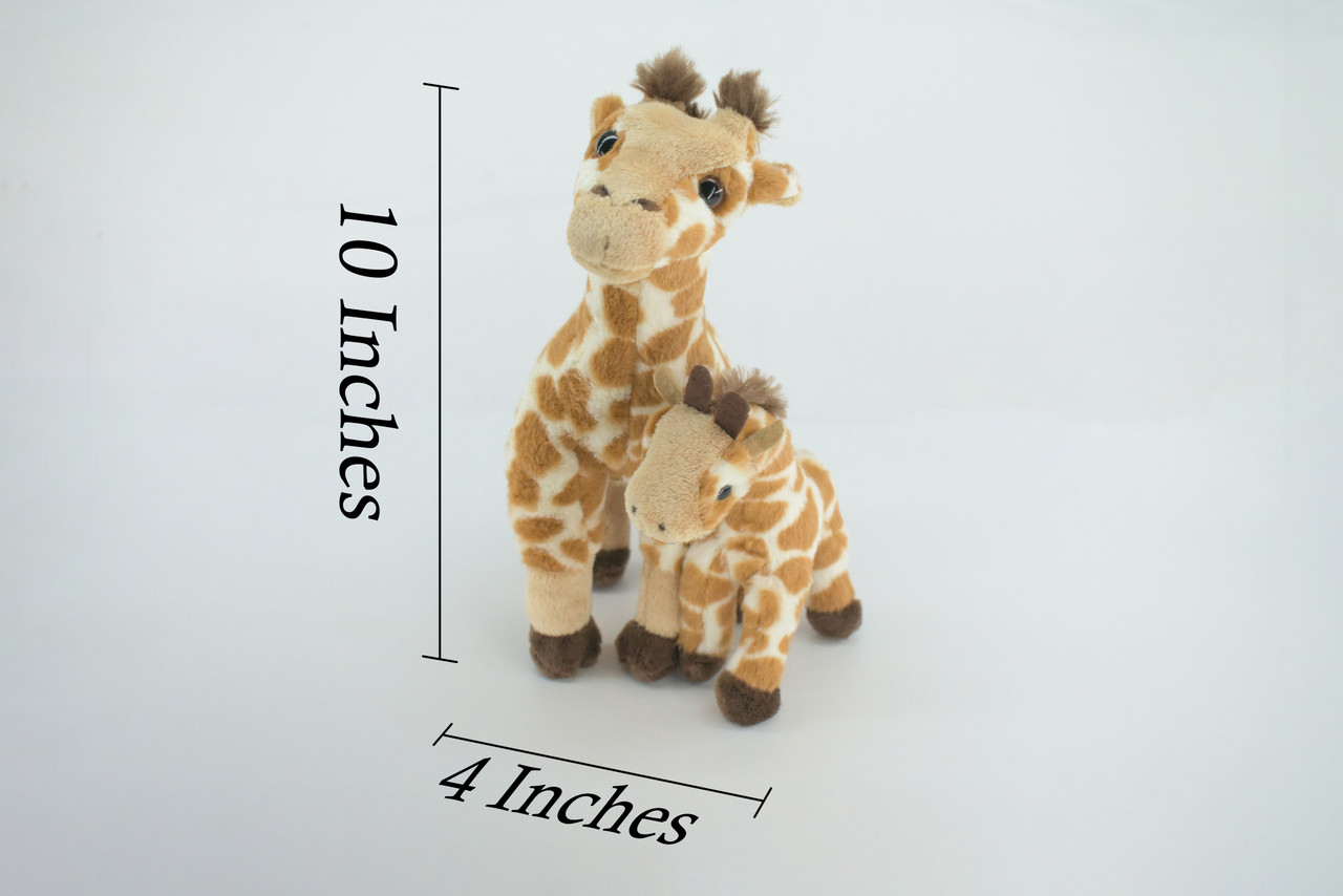 Giraffe with Baby, Very Cute Plush Animal, Soft, Stuffed Toy, Educational, Realistic, Beautiful Design, Figure, Lifelike, Replica, Gift,     10"   RI64 B660