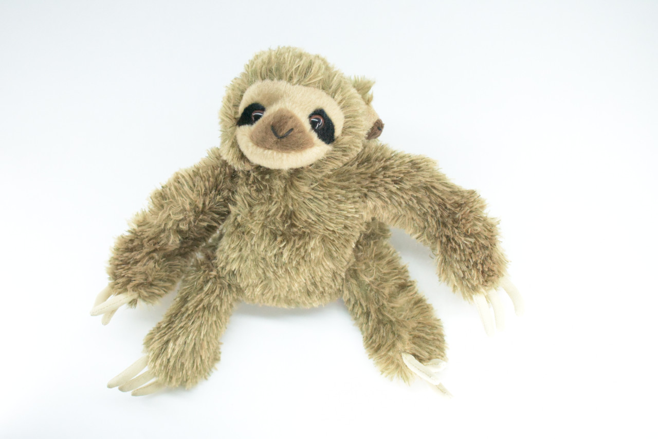 Sloth with Baby, Very Cute Plush Animal, Soft, Stuffed Toy, Educational, Realistic, Beautiful Design, Figure, Lifelike, Replica, Gift,     10"   RI65 B660
