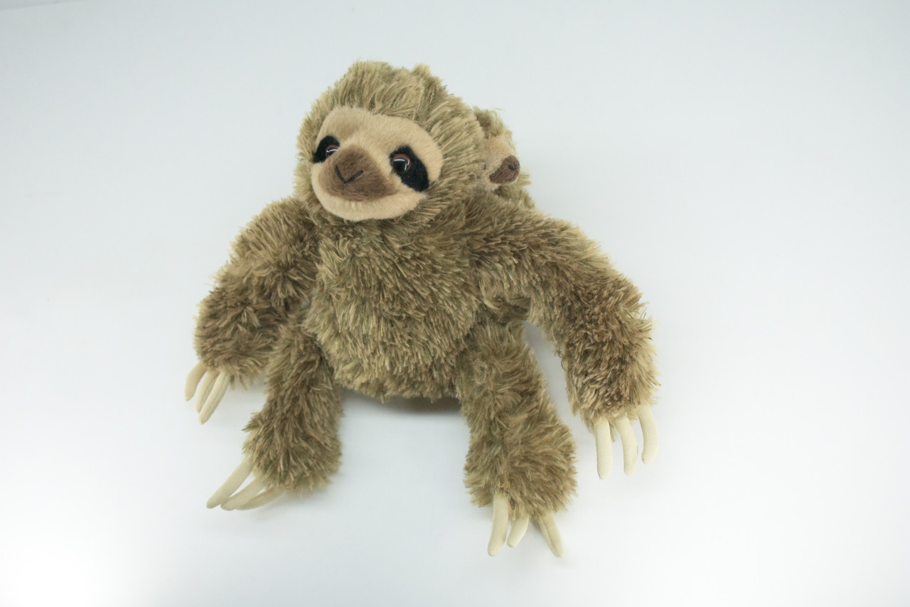 Sloth with Baby, Very Cute Plush Animal, Soft, Stuffed Toy, Educational, Realistic, Beautiful Design, Figure, Lifelike, Replica, Gift,     10"   RI65 B660