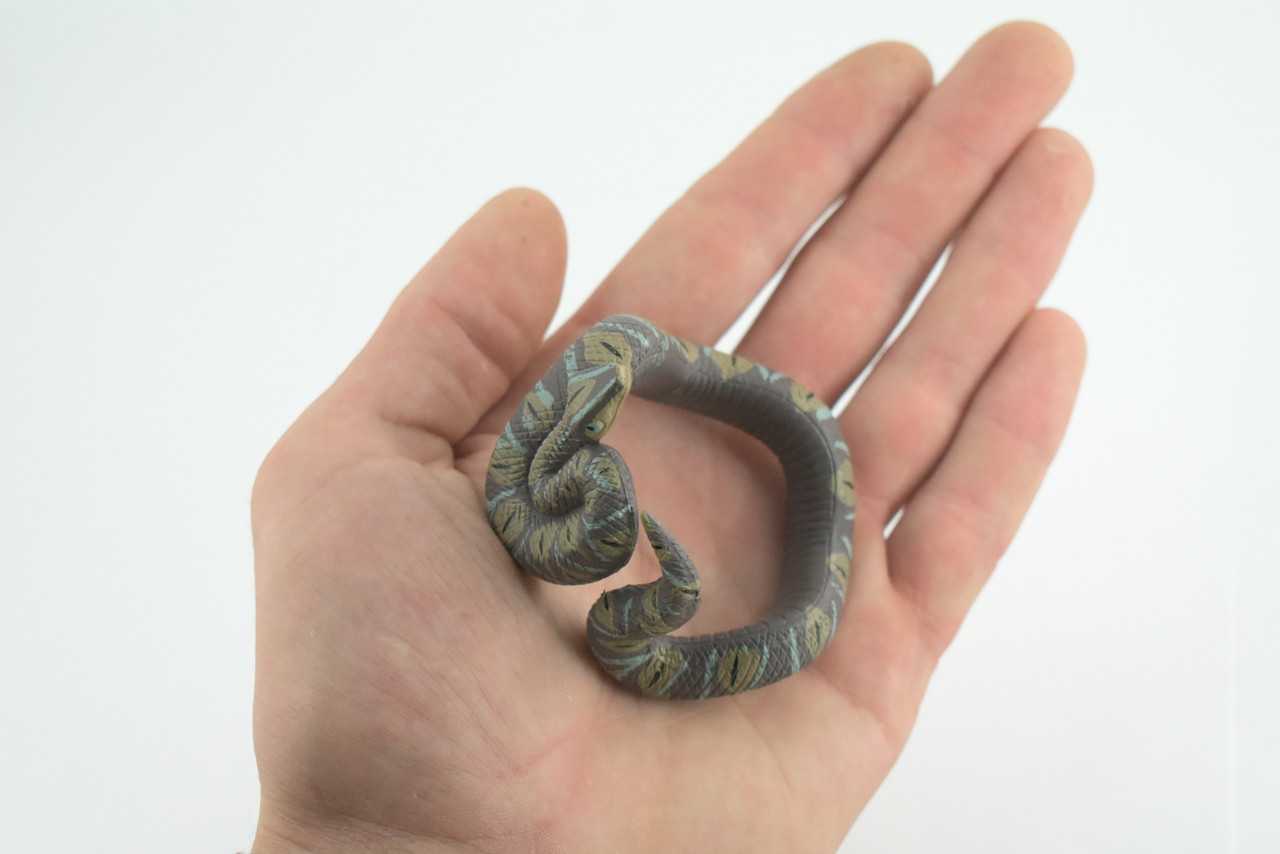 Python Snake Bracelet, Snake Wrist Band, Plastic Reptile, Educational, Realistic, Beautiful Design, Figure, Lifelike, Replica, Gift, 3" RI69 B663