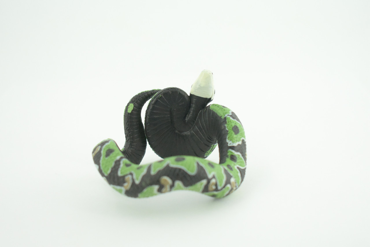 Green Boa Snake Bracelet, Snake Wrist Band, Plastic Reptile, Educational, Realistic, Beautiful Design, Figure, Lifelike, Replica, Gift,     3"   RI70 B663 