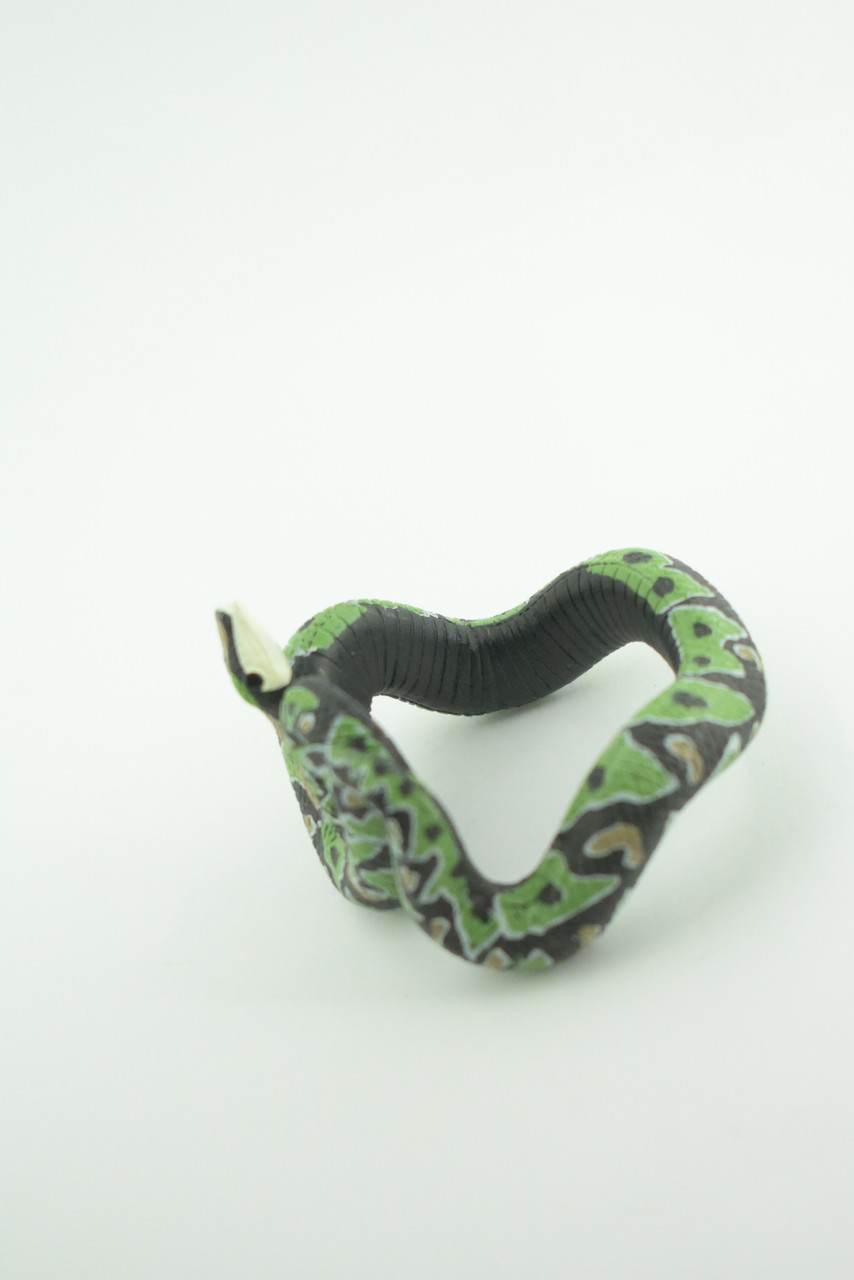 Green Boa Snake Bracelet, Snake Wrist Band, Plastic Reptile, Educational, Realistic, Beautiful Design, Figure, Lifelike, Replica, Gift,     3"   RI70 B663 