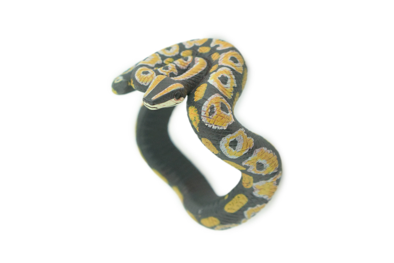 Yellow Boa Snake Bracelet, Snake Wrist Band, Plastic Reptile, Educational, Realistic, Beautiful Design, Figure, Lifelike, Replica, Gift, 3" RI71 B663 