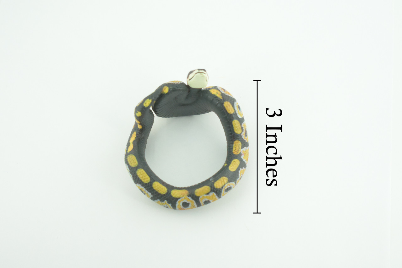 Yellow Boa Snake Bracelet, Snake Wrist Band, Plastic Reptile, Educational, Realistic, Beautiful Design, Figure, Lifelike, Replica, Gift, 3" RI71 B663 