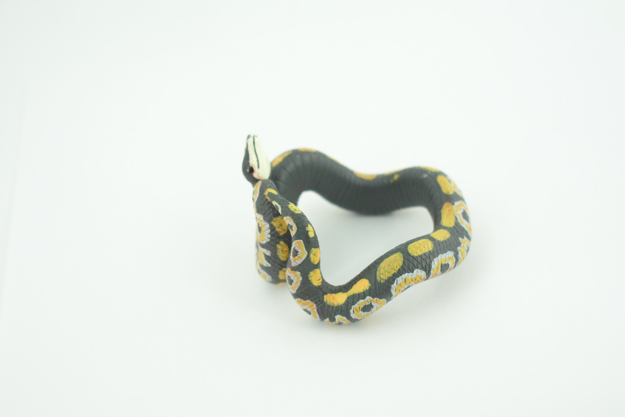 Yellow Boa Snake Bracelet, Snake Wrist Band, Plastic Reptile, Educational, Realistic, Beautiful Design, Figure, Lifelike, Replica, Gift,     3"   RI71 B663 
