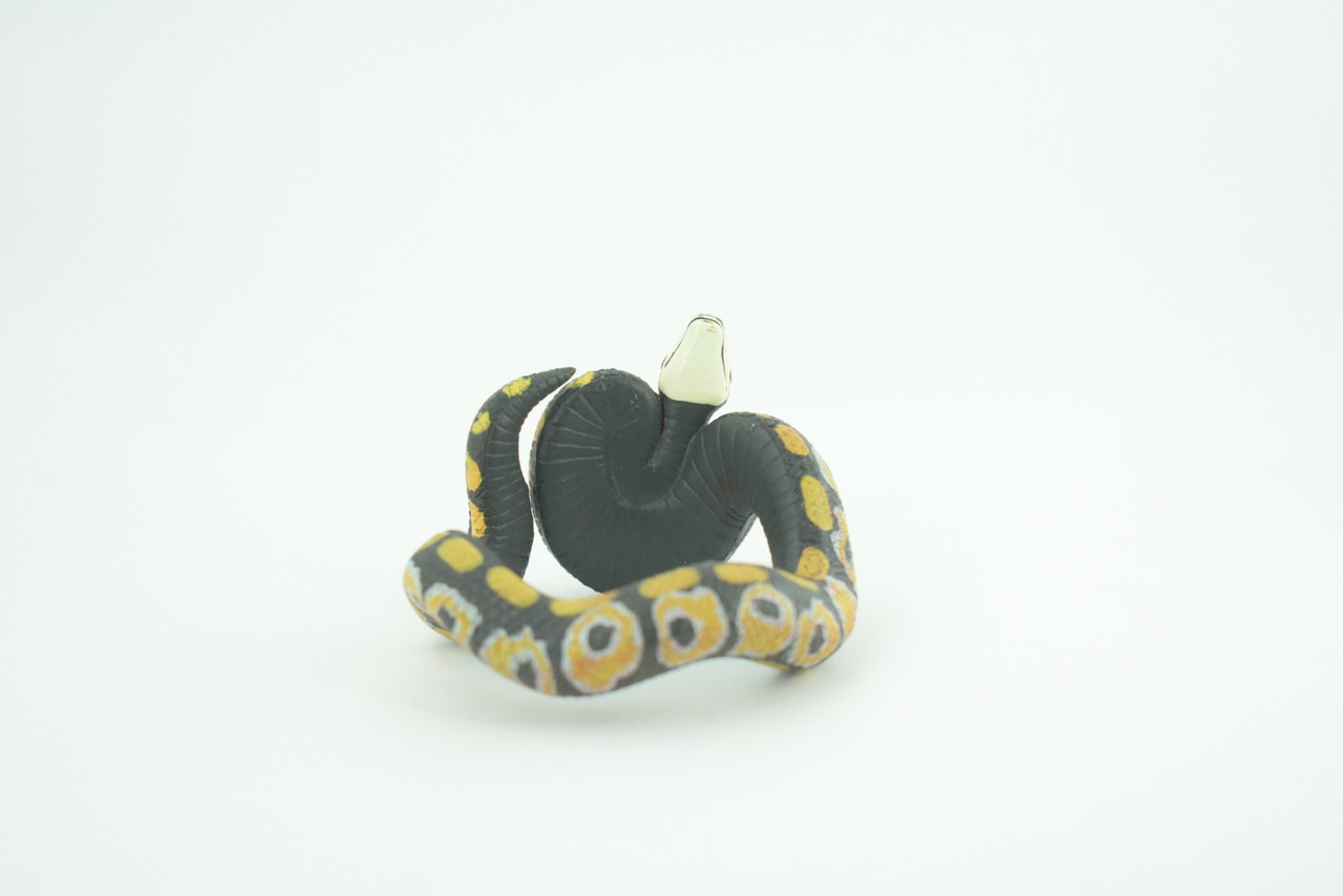 Yellow Boa Snake Bracelet, Snake Wrist Band, Plastic Reptile, Educational, Realistic, Beautiful Design, Figure, Lifelike, Replica, Gift,     3"   RI71 B663 