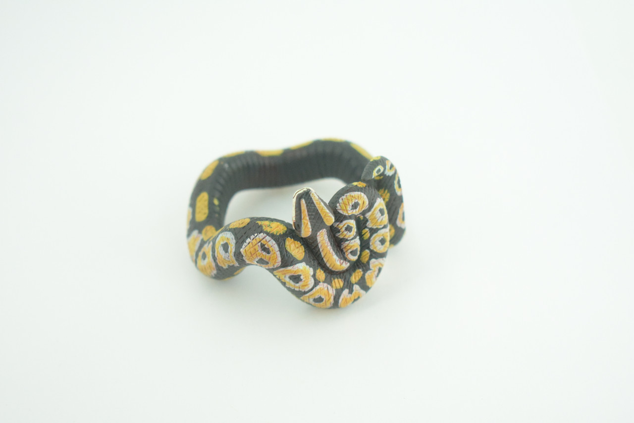 Yellow Boa Snake Bracelet, Snake Wrist Band, Plastic Reptile, Educational, Realistic, Beautiful Design, Figure, Lifelike, Replica, Gift,     3"   RI71 B663 