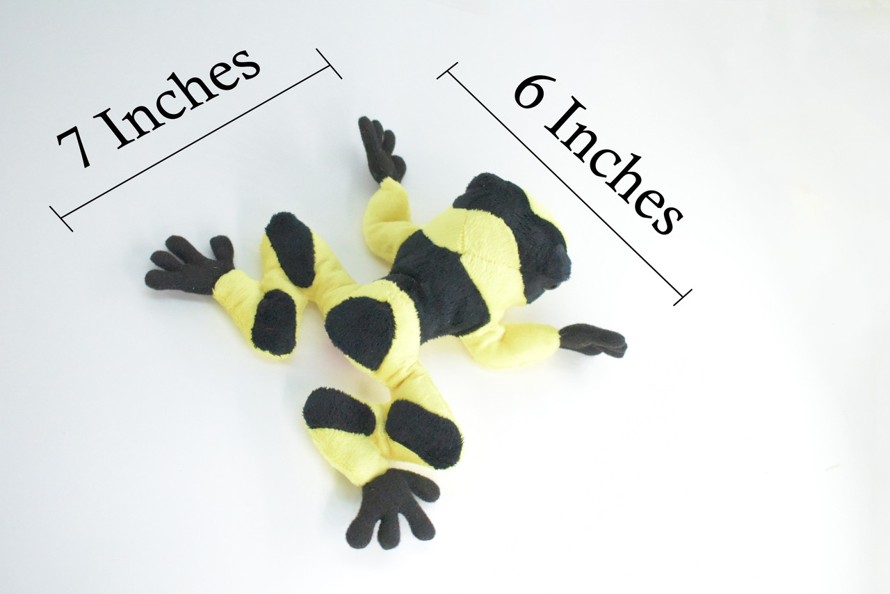 Yellow-Banded Poison Dart Frog, Very Nice Plush Amphibian, Stuffed Animal, Educational, Toy, Kids, Realistic Figure, Lifelike Model, Gift,    7"    FT19 B149 