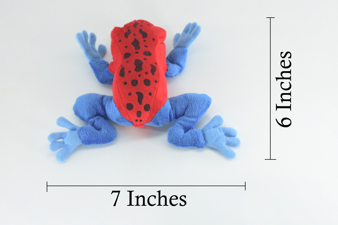 Strawberry Poison Dart Frog, Very Nice Plush Amphibian, Stuffed Animal, Educational, Toy, Kids, Realistic Figure, Lifelike Model, Gift,    7"    FT18 B149