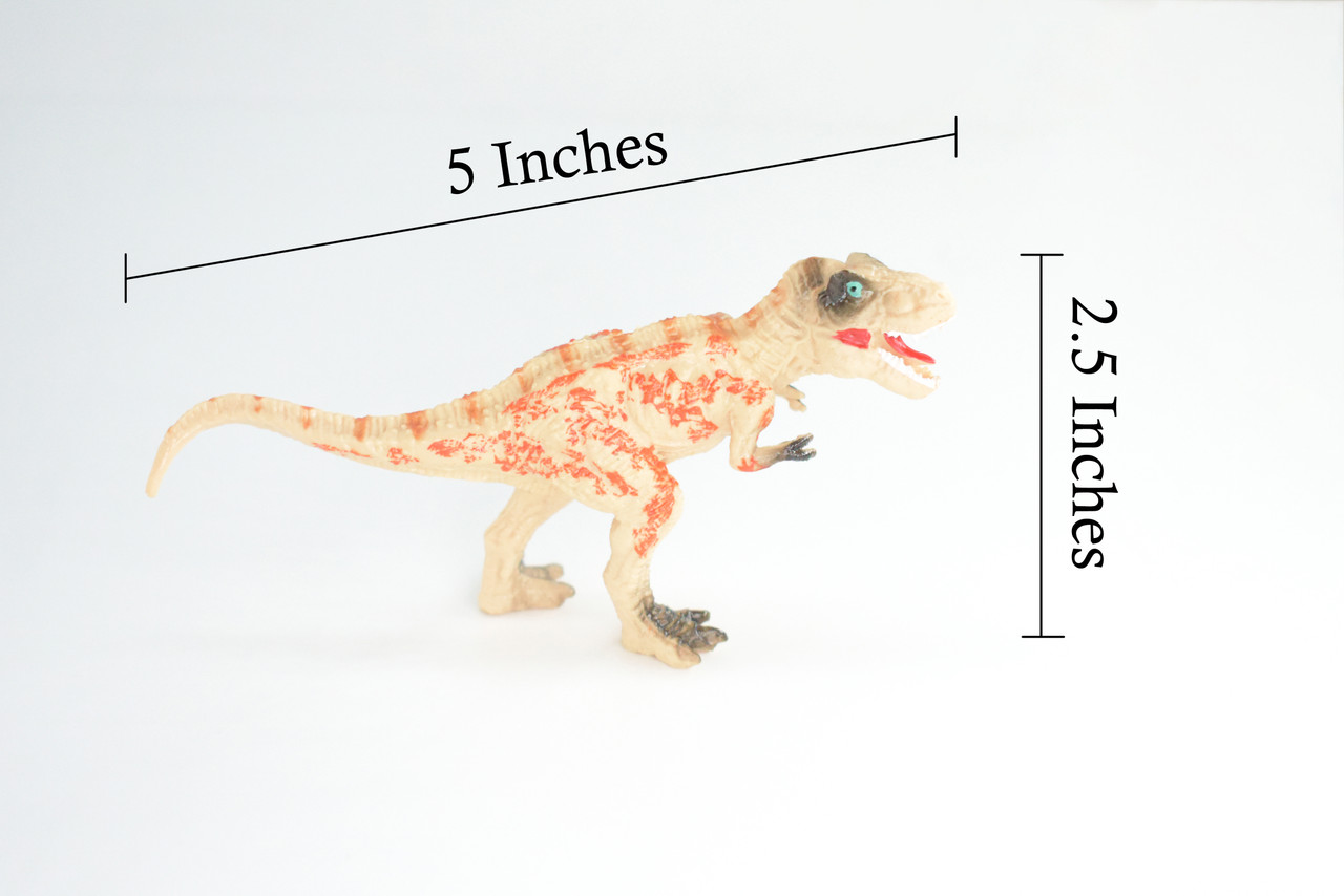 T-Rex, Tyrannosaurus rex, Hard Rubber Dinosaur, Reptile Toy, Educational, Realistic, Beautiful Design, Figure, Lifelike, Replica, Gift    5"    FT16 B71