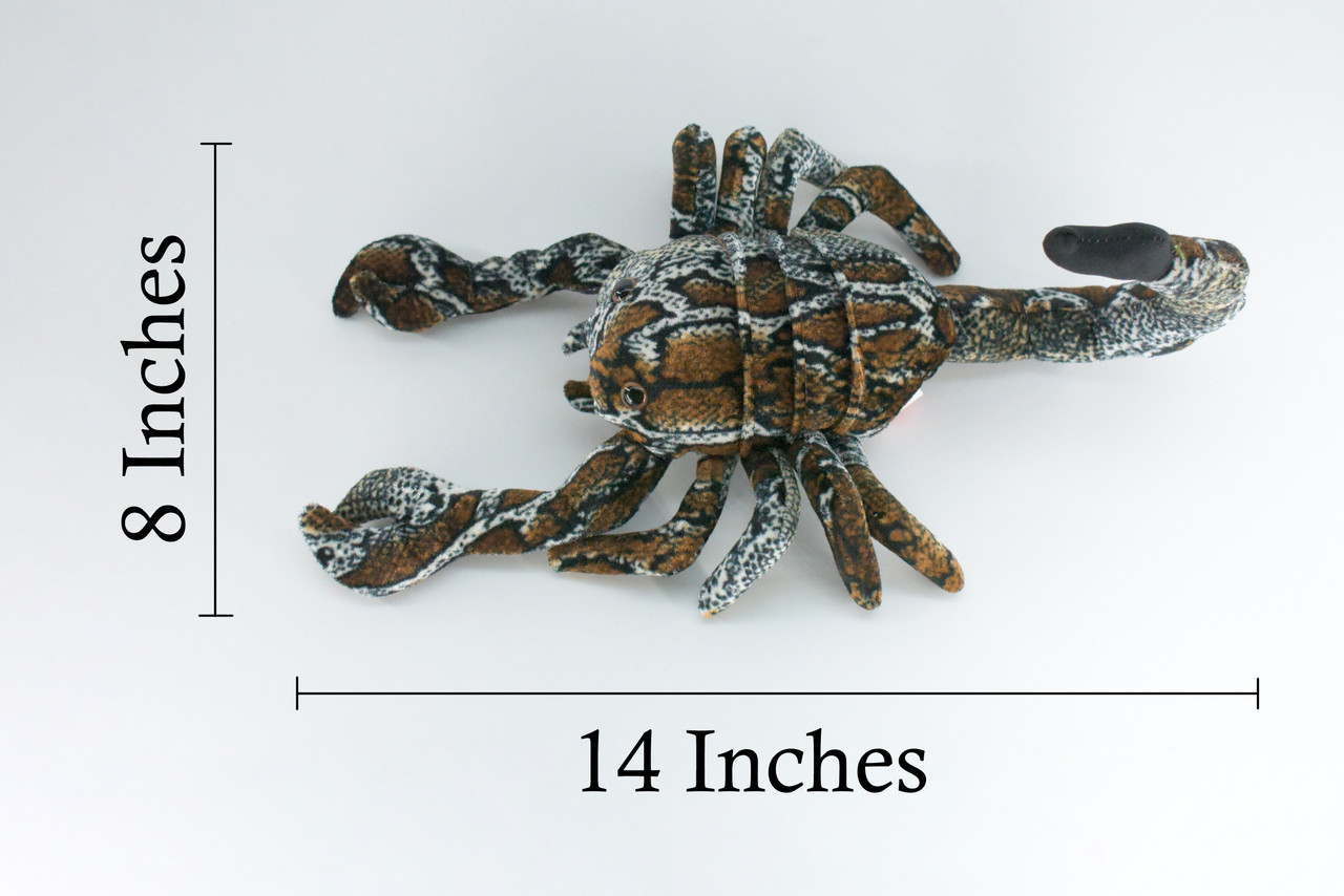 Scorpion, Brown, Very Nice Plush, Stuffed Arachnids, Educational, Toy, Kids, Realistic Figure, Lifelike Model, Replica, Gift,    14"    FT13 BB326