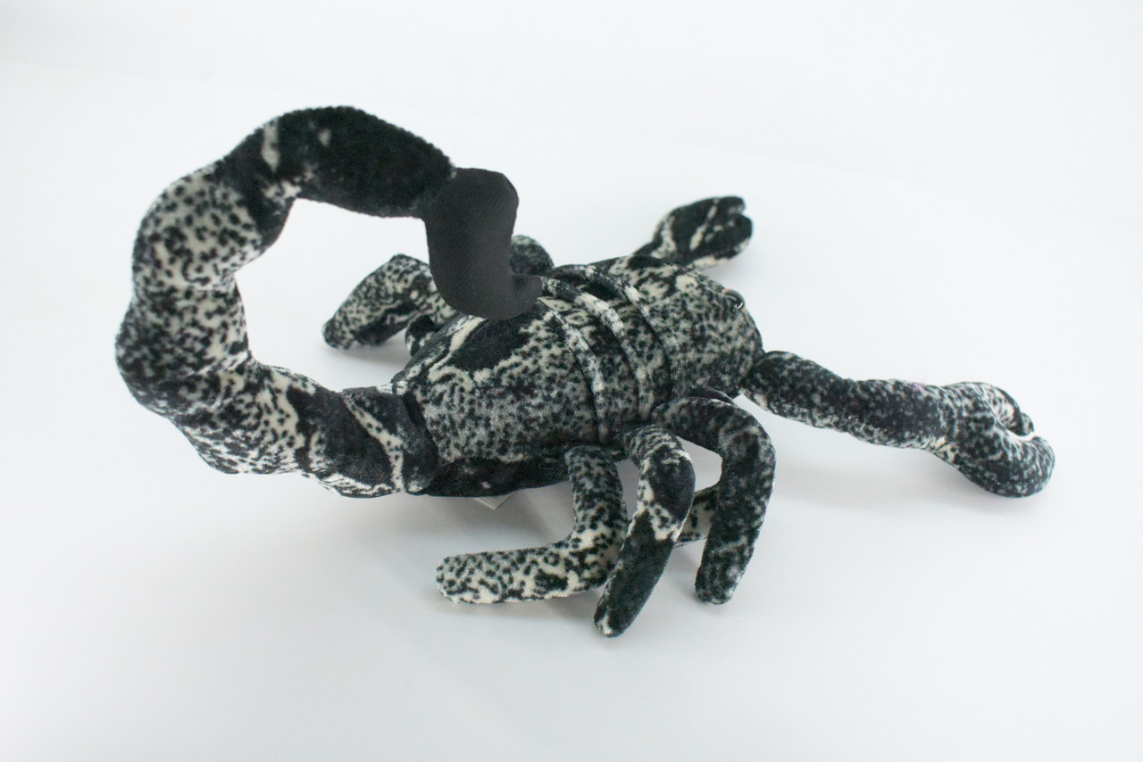 Scorpion, Black, Very Nice Plush, Stuffed Arachnids, Educational, Toy, Kids, Realistic Figure, Lifelike Model, Replica, Gift,    14"    FT12 BB326