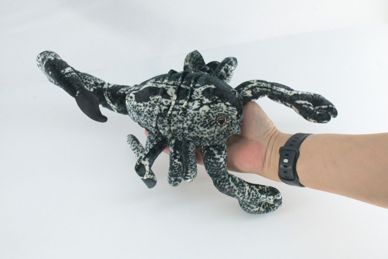 Scorpion, Black, Very Nice Plush, Stuffed Arachnids, Educational, Toy, Kids, Realistic Figure, Lifelike Model, Replica, Gift,    14"    FT12 BB326