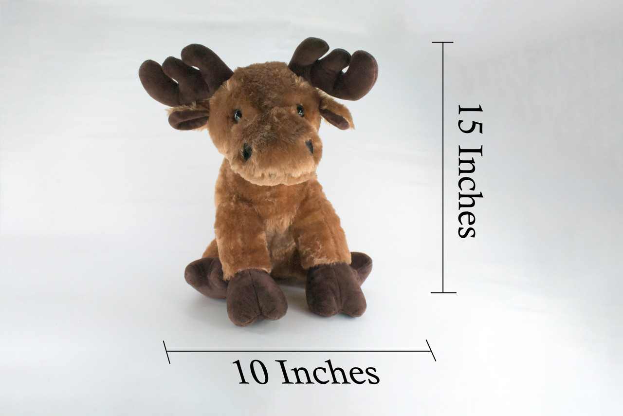 Moose, Very Nice Plush, Stuffed Animal, Educational, Toy, Kids, Realistic Figure, Lifelike Model, Replica, Gift,    15"    FT05 BB323