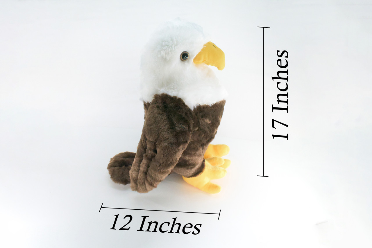 Eagle, American Bald Eagle, Very Nice Plush Bird, Stuffed Animal, Educational, Toy, Kids, Realistic Figure, Lifelike Model, Replica, Gift,    17"    FT06 BB323