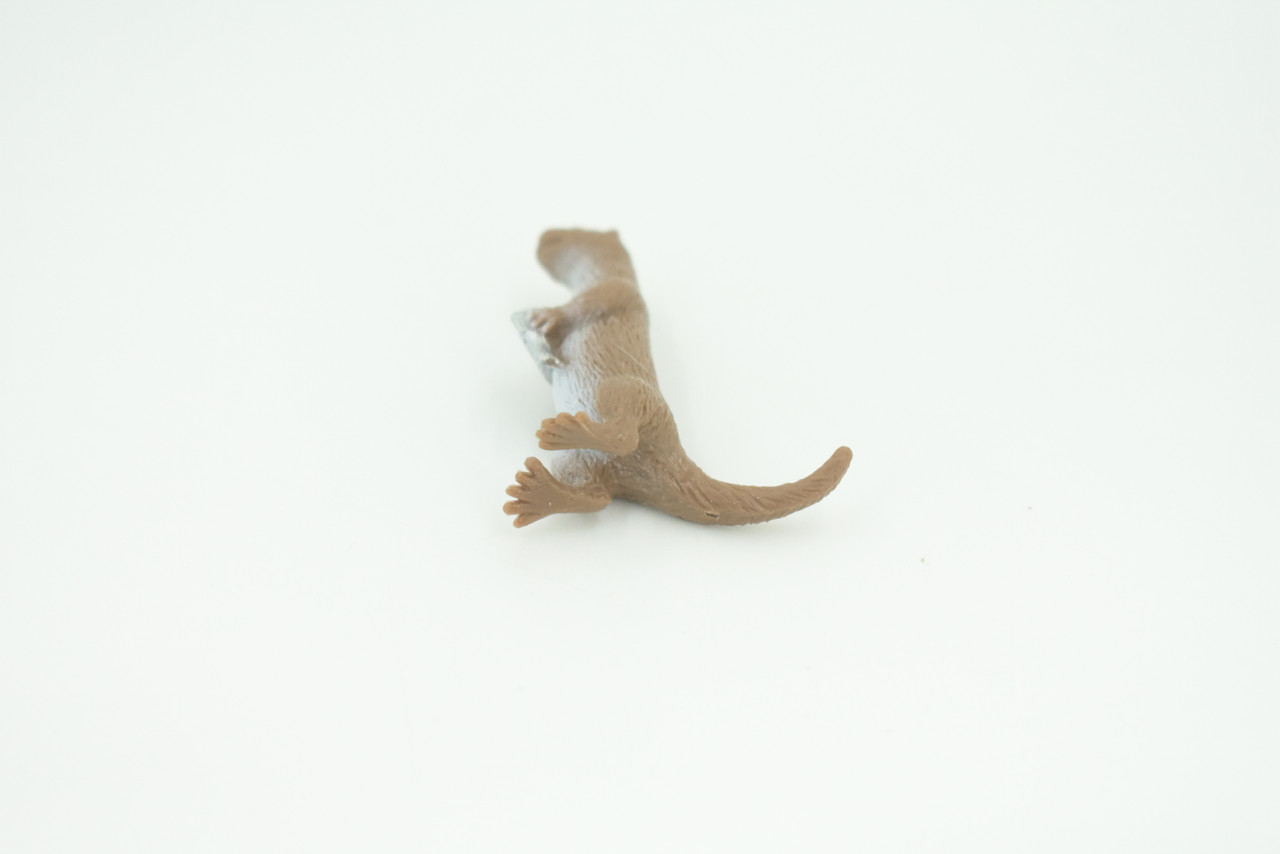 River Otter, With Fish, Very Nice Rubber Animal, Educational, Hand Painted, Realistic Figure, Lifelike Design, Toy, Kids, Gift,     2  1/2 Inches.    SF73 B138