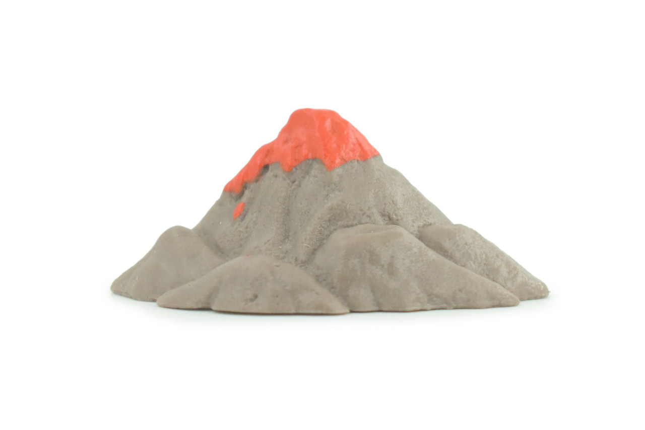 Volcano, Very Nice Rubber Design, Educational, Realistic, Hand Painted, Diorama Figure, Lifelike Model, Gift, 2 Inches. SF80 B224