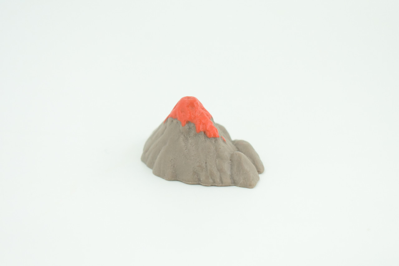 Volcano, Very Nice Rubber Design, Educational, Realistic, Hand Painted, Diorama Figure, Lifelike Model, Gift,   2 Inches.    SF80 B224