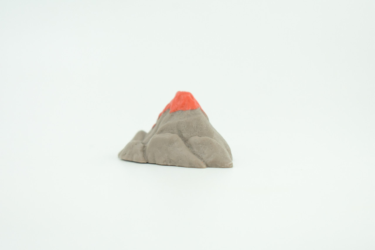 Volcano, Very Nice Rubber Design, Educational, Realistic, Hand Painted, Diorama Figure, Lifelike Model, Gift,   2 Inches.    SF80 B224