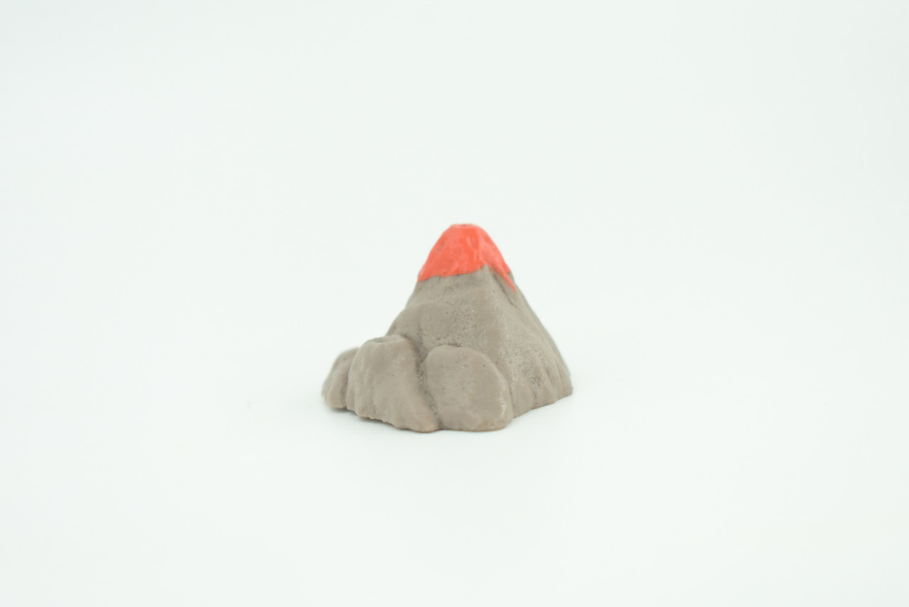 Volcano, Very Nice Rubber Design, Educational, Realistic, Hand Painted, Diorama Figure, Lifelike Model, Gift,   2 Inches.    SF80 B224