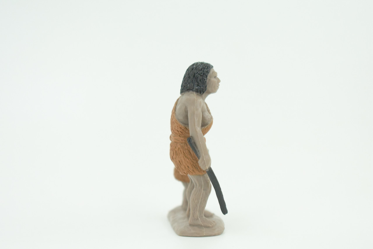 Cavewoman and Child, Prehistoric, Educational, Realistic, Hand Painted, Diorama Figure, Lifelike Rubber Model, Gift,   2 inches tall.   SF83 B224
